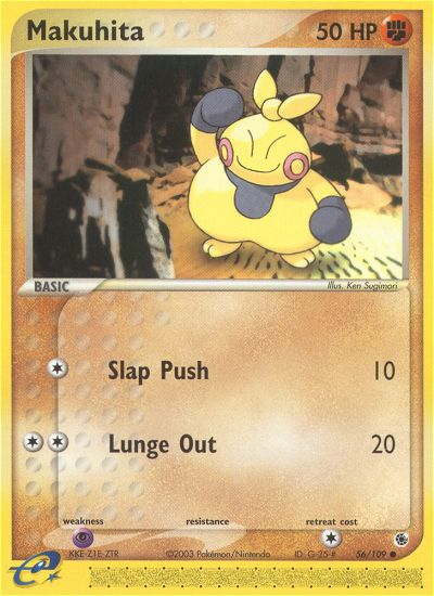 Makuhita 56/109 Common card from Ruby & Sapphire