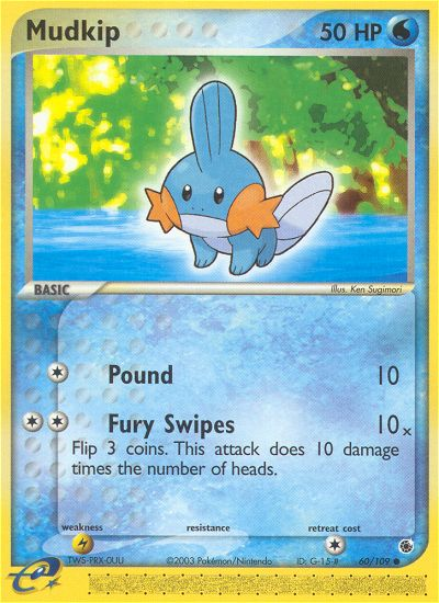 Mudkip 60 Common card from Ruby & Sapphire