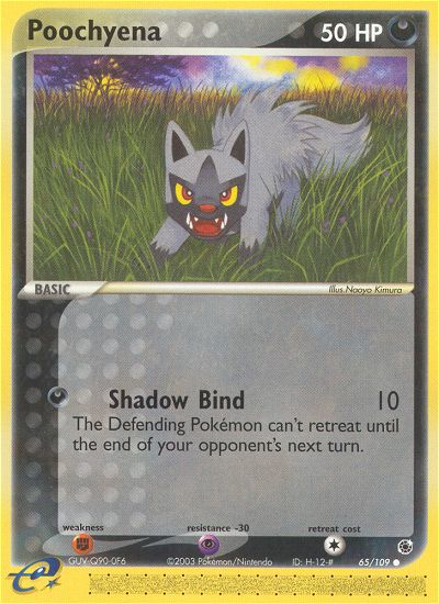 Poochyena 65 Common card from Ruby & Sapphire