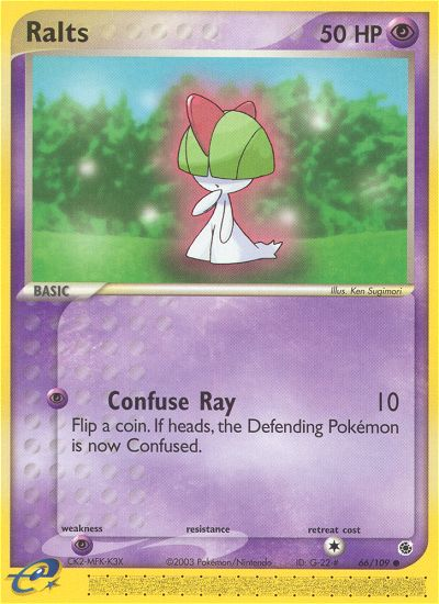 Ralts 66 Common card from Ruby & Sapphire