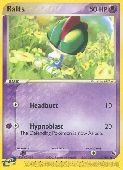 Ralts 67/109 Common card from Ruby & Sapphire