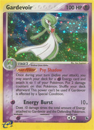 Gardevoir 7 Rare Holo card from Ruby & Sapphire