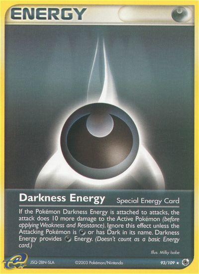 Darkness Energy 93 Rare card from Ruby & Sapphire
