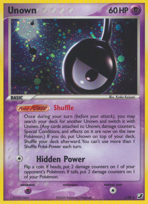 Unown ! Rare card from Unseen Forces