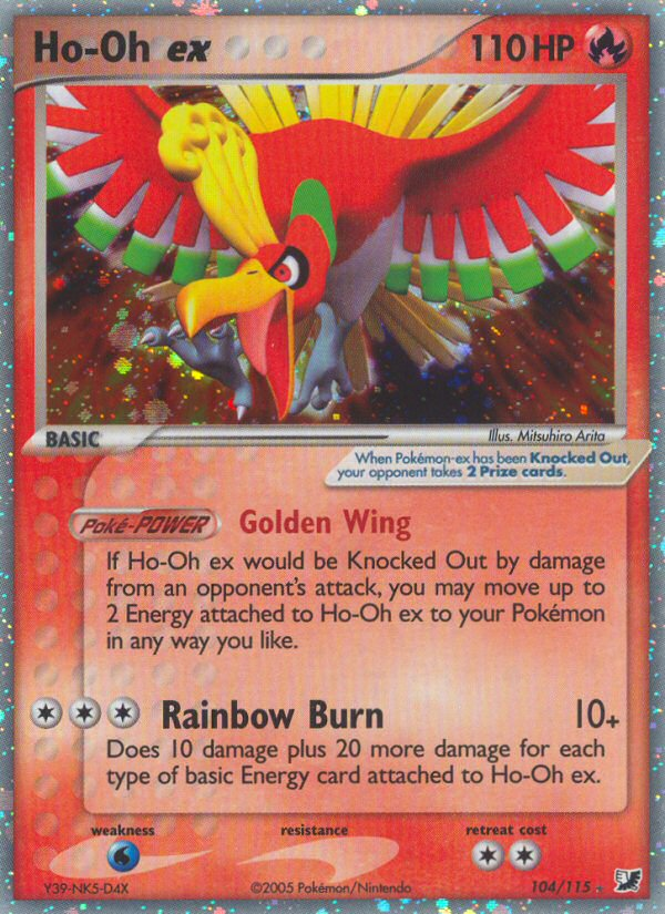 Ho-Oh ex 104/115 Rare Holo EX card from Unseen Forces