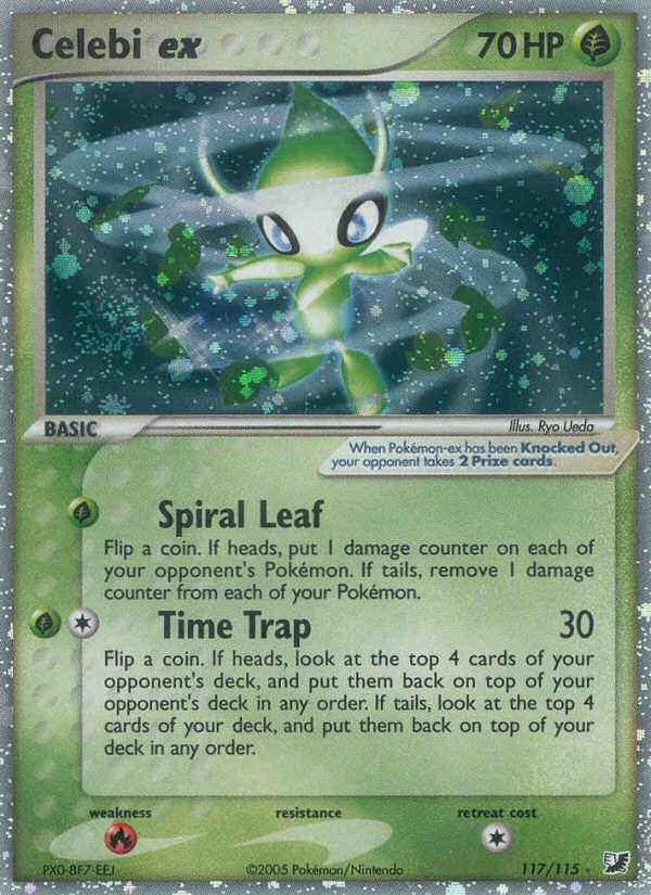 Celebi ex 117/115 Rare Secret card from Unseen Forces