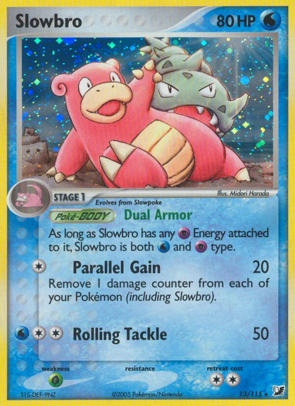 Slowbro 13 Rare Holo card from Unseen Forces