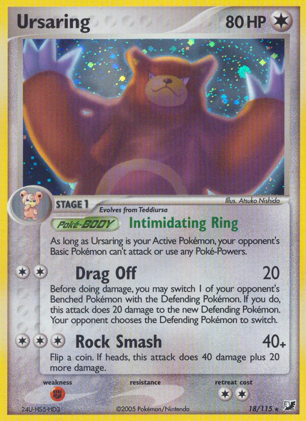 Ursaring 18/115 Rare Holo card from Unseen Forces