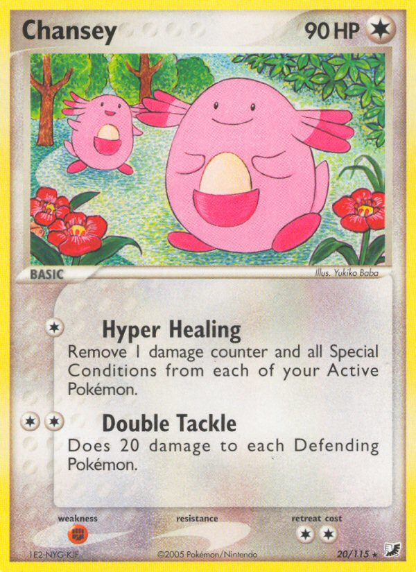 Chansey 20 Rare card from Unseen Forces
