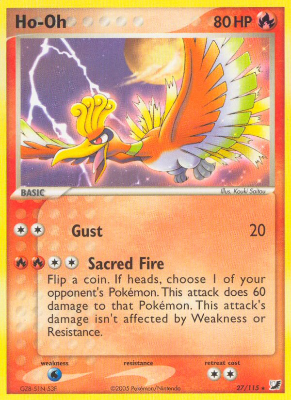 Ho-Oh 27 Rare card from Unseen Forces