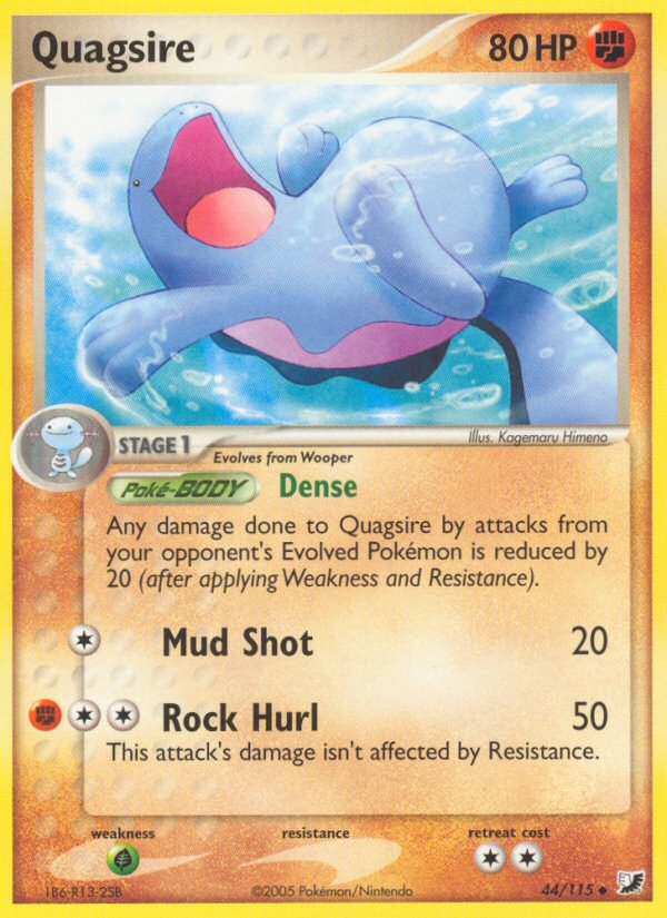 Quagsire 44/115 Uncommon card from Unseen Forces