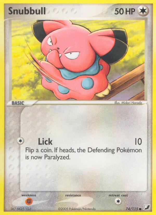 Snubbull 74 Common card from Unseen Forces