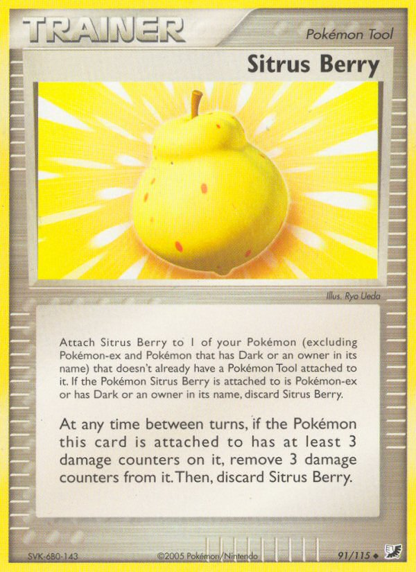 Sitrus Berry 91/115 Uncommon card from Unseen Forces