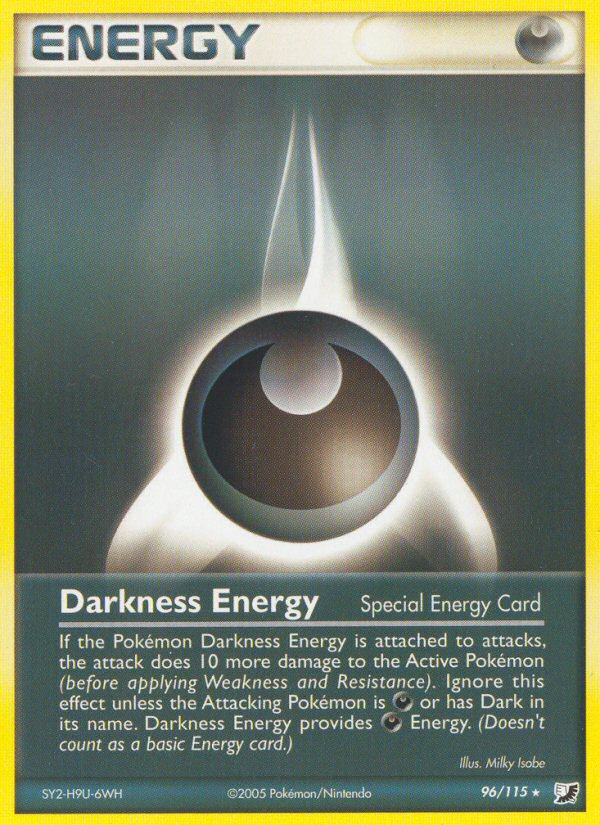 Darkness Energy 96 Rare card from Unseen Forces