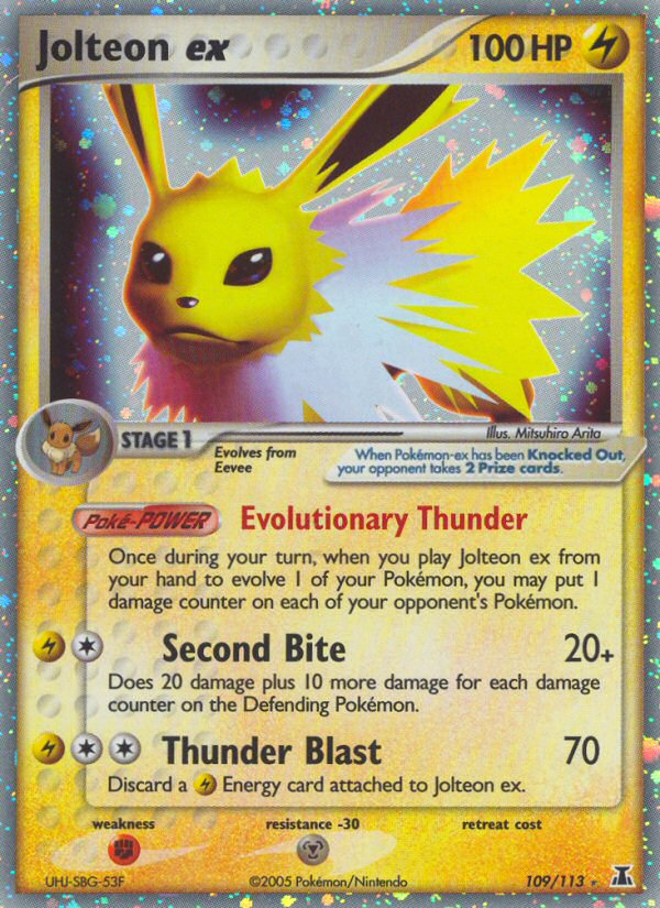 Jolteon ex 109/113 Rare Holo EX card from Delta Species