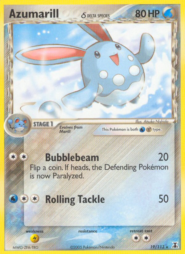 Azumarill δ 19 Rare card from Delta Species