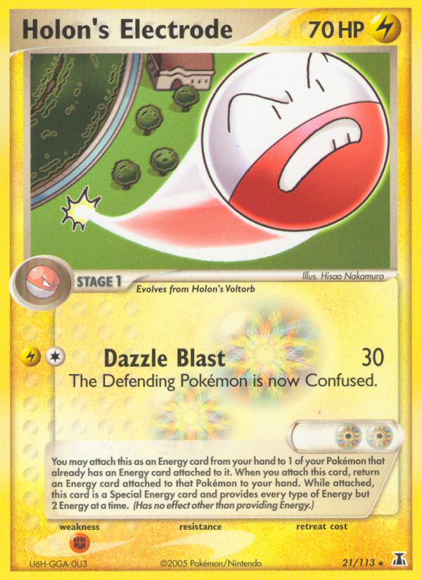 Holon's Electrode 21/113 Rare card from Delta Species