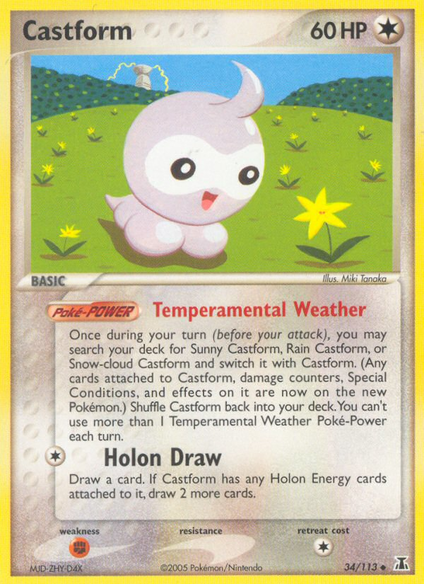 Castform 34 Uncommon card from Delta Species