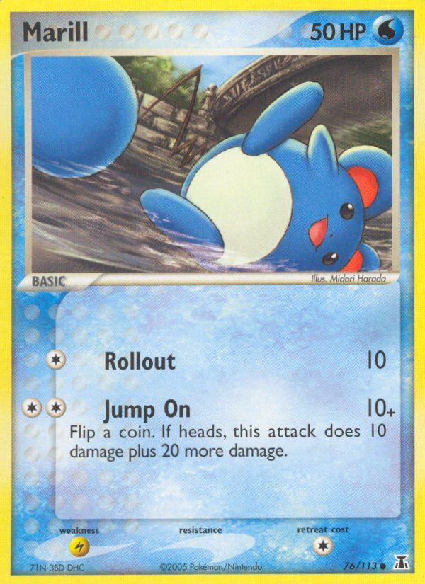 Marill 76/113 Common card from Delta Species