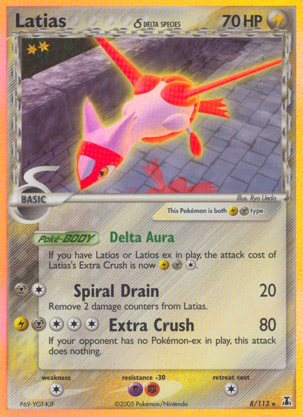 Latias δ 8/113 Rare Holo card from Delta Species