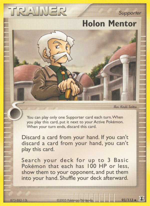 Holon Mentor 93 Uncommon card from Delta Species