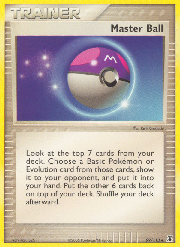 Master Ball 99 Uncommon card from Delta Species