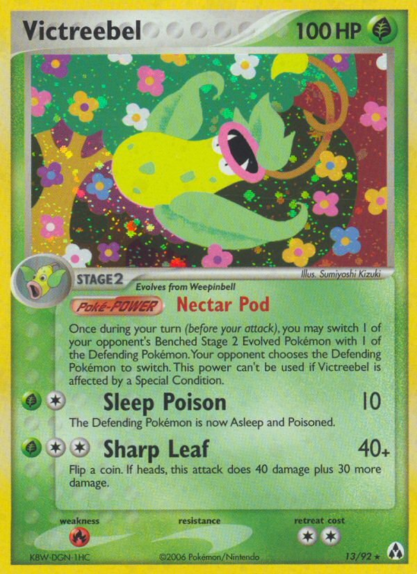 Victreebel 13 Rare Holo card from Legend Maker