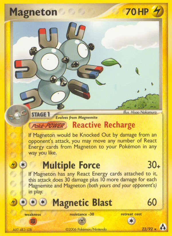 Magneton 22/92 Rare card from Legend Maker