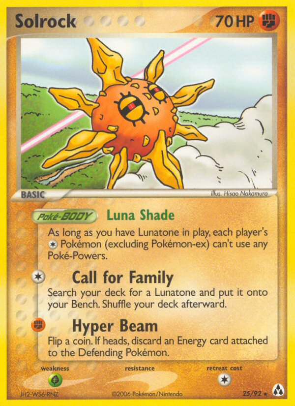 Solrock 25 Rare card from Legend Maker