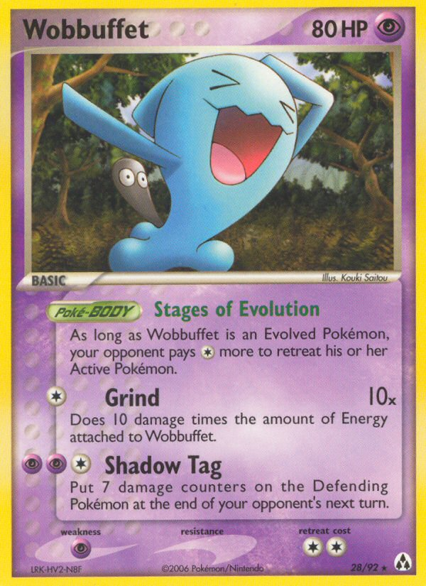 Wobbuffet 28 Rare card from Legend Maker