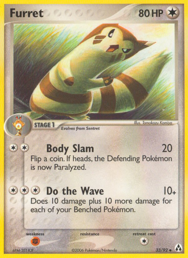 Furret 33 Uncommon card from Legend Maker