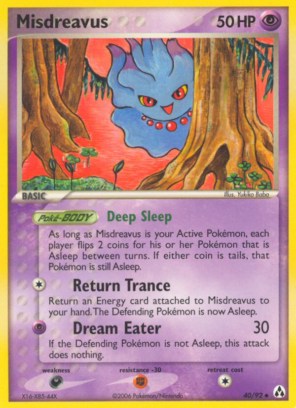 Misdreavus 40/92 Uncommon card from Legend Maker