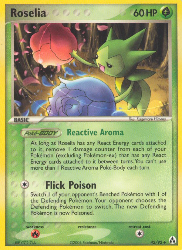 Roselia 42/92 Uncommon card from Legend Maker