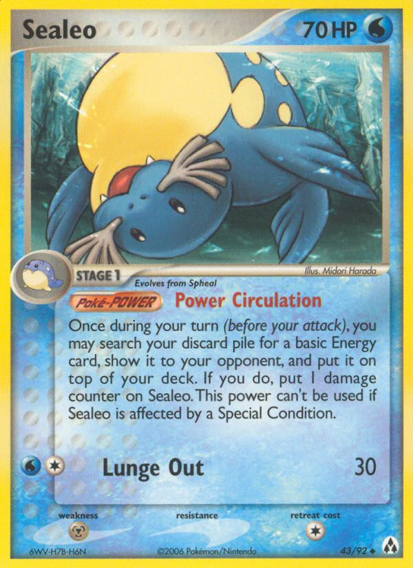 Sealeo 43 Uncommon card from Legend Maker