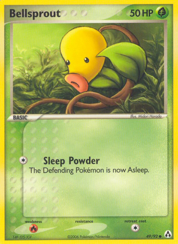 Bellsprout 49 Common card from Legend Maker