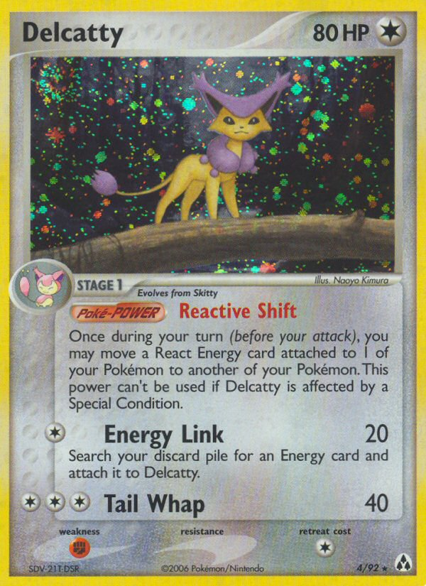 Delcatty 4/92 Rare Holo card from Legend Maker