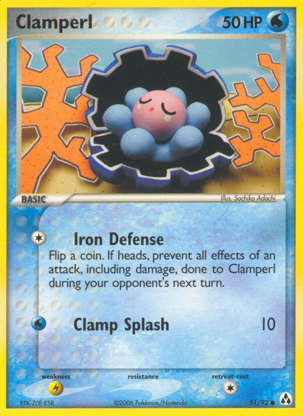 Clamperl 51/92 Common card from Legend Maker