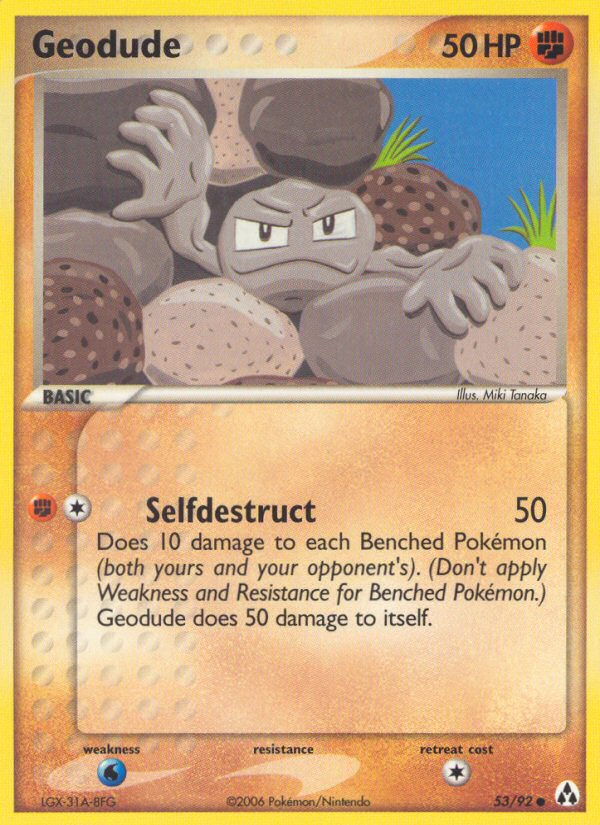 Geodude 53 Common card from Legend Maker