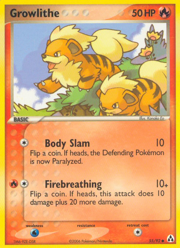 Growlithe 55 Common card from Legend Maker