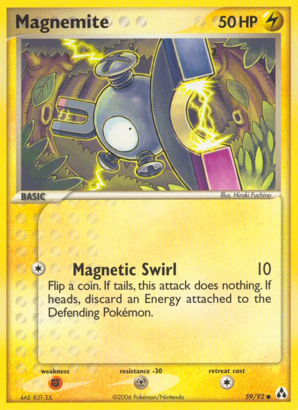 Magnemite 59 Common card from Legend Maker