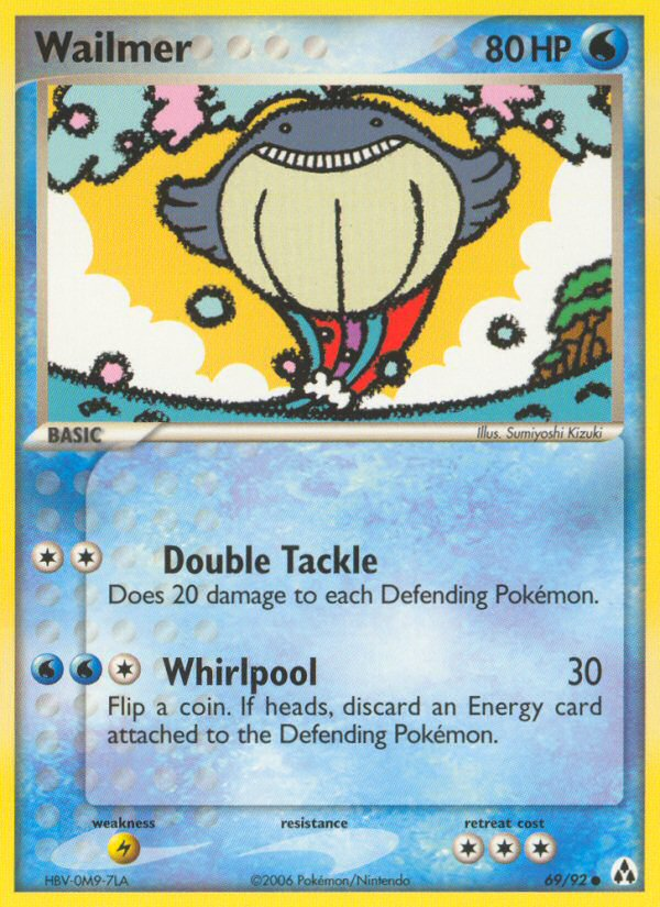 Wailmer 69 Common card from Legend Maker