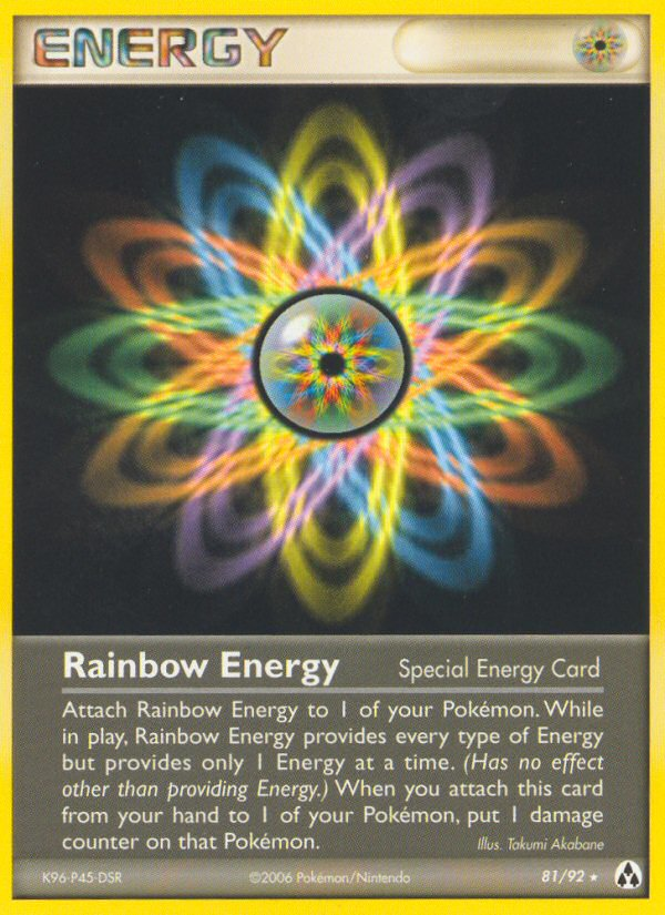 Rainbow Energy 81 Rare card from Legend Maker