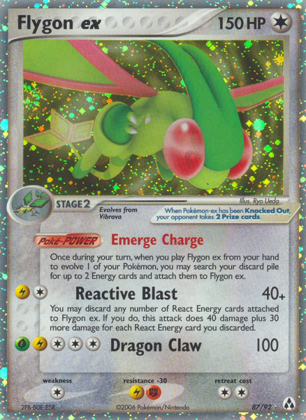 Flygon ex 87/92 Rare Holo EX card from Legend Maker