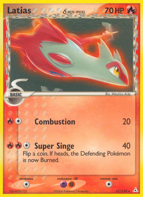 Latias δ 21 Rare card from Holon Phantoms