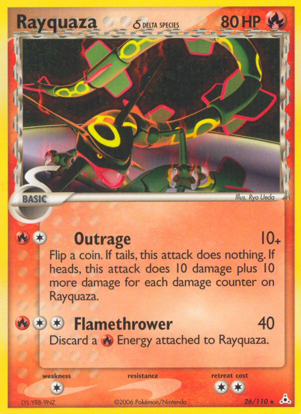 Rayquaza δ 26 Rare card from Holon Phantoms
