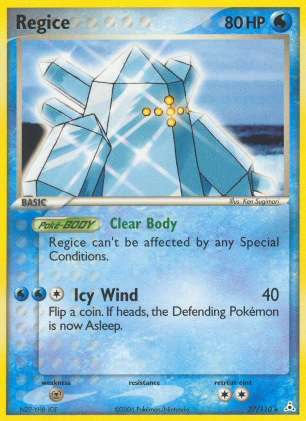 Regice 27/110 Rare card from Holon Phantoms