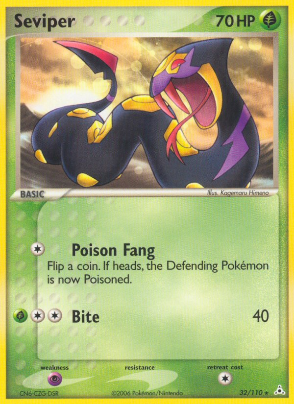 Seviper 32 Rare card from Holon Phantoms