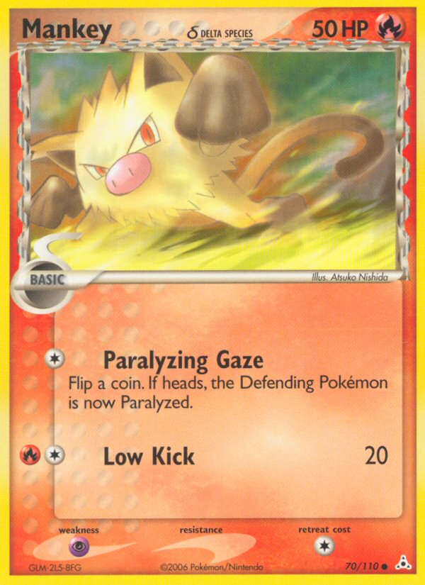 Mankey δ 70 Common card from Holon Phantoms