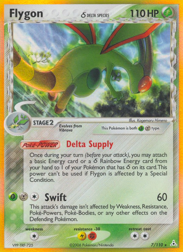 Flygon δ 7 Rare Holo card from Holon Phantoms