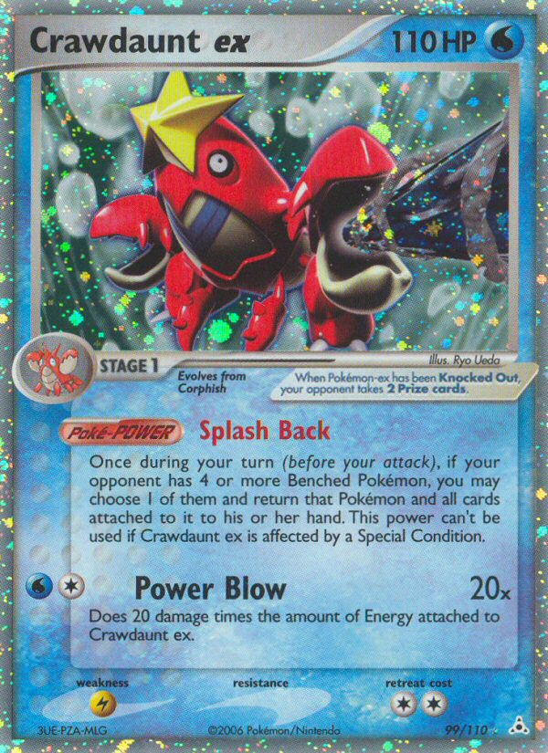 Crawdaunt ex 99 Rare Holo EX card from Holon Phantoms
